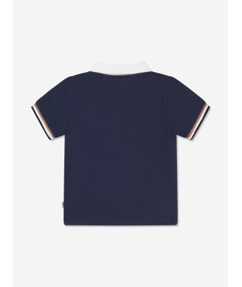 BOSS Boys Logo Polo Shirt In Navy à prix réduit toute l'année