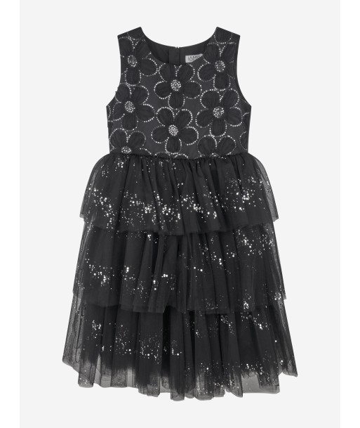 iAMe Girls Tulle Sparkle Dress in Black livraison gratuite