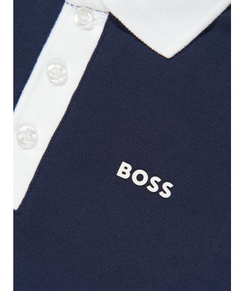 BOSS Boys Logo Polo Shirt In Navy à prix réduit toute l'année