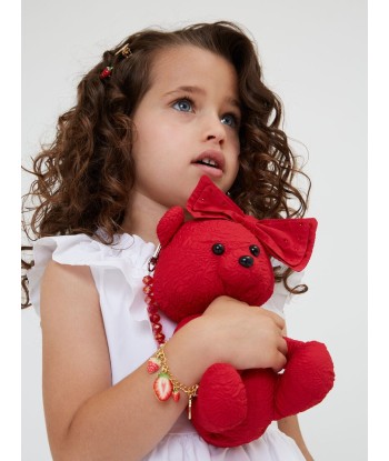 Monnalisa Girls Teddy Bear Crossbody Bag in Red (30cm) 2024