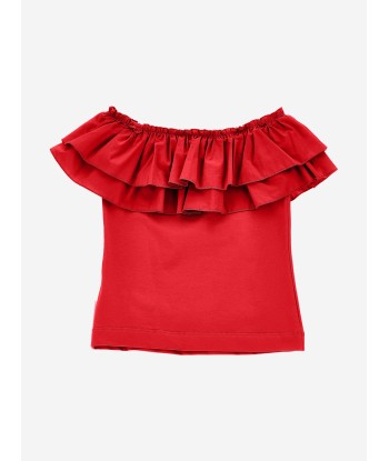 Monnalisa Girls Rio Ruffle Top in Red ouvre sa boutique