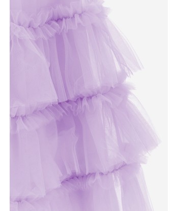 Monnalisa Girls New Charleston Tulle Dress in Purple france