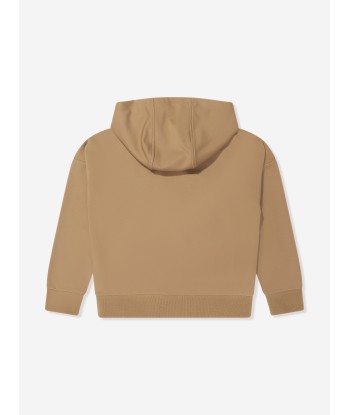 BOSS Girls Logo Hoodie in Beige de technologie