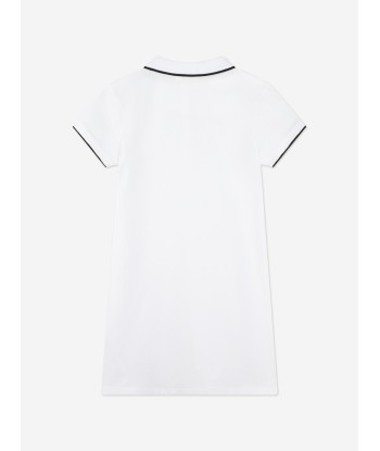 BOSS Girls Polo Dress in White vente chaude votre 