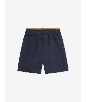 BOSS Boys Logo Swim Shorts in Navy le des métaux précieux