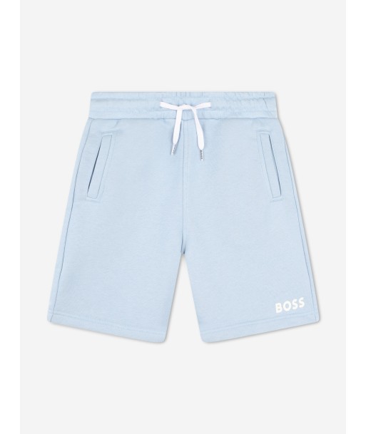 BOSS Boys Logo Print Shorts in Blue pas cher chine