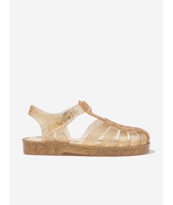 Mini Melissa Girls Possession Shiny Sandals in Gold vous aussi creer 