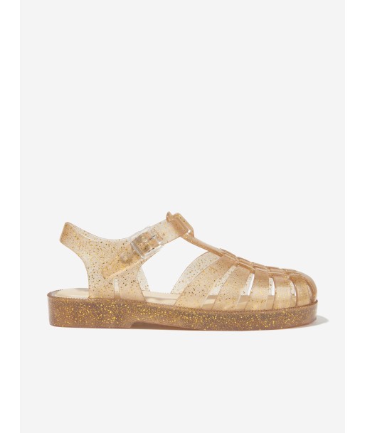 Mini Melissa Girls Possession Shiny Sandals in Gold vous aussi creer 