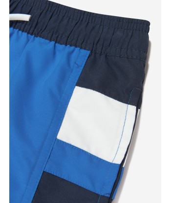 BOSS Boys Logo Swim Shorts in Blue Livraison rapide