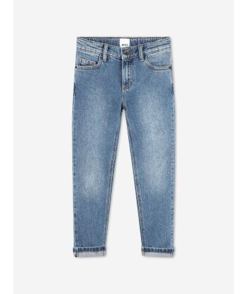 BOSS Boys Slim Fit Jeans in Blue s'inspire de l'anatomie humaine