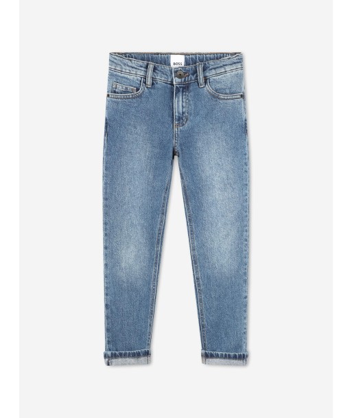 BOSS Boys Slim Fit Jeans in Blue s'inspire de l'anatomie humaine