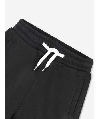 BOSS Boys Logo Print Shorts in Black en stock