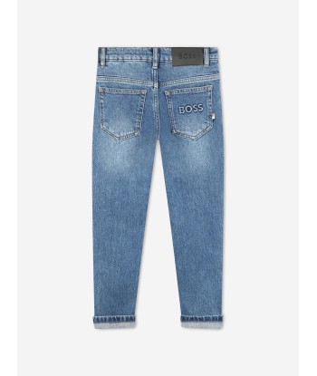 BOSS Boys Slim Fit Jeans in Blue s'inspire de l'anatomie humaine