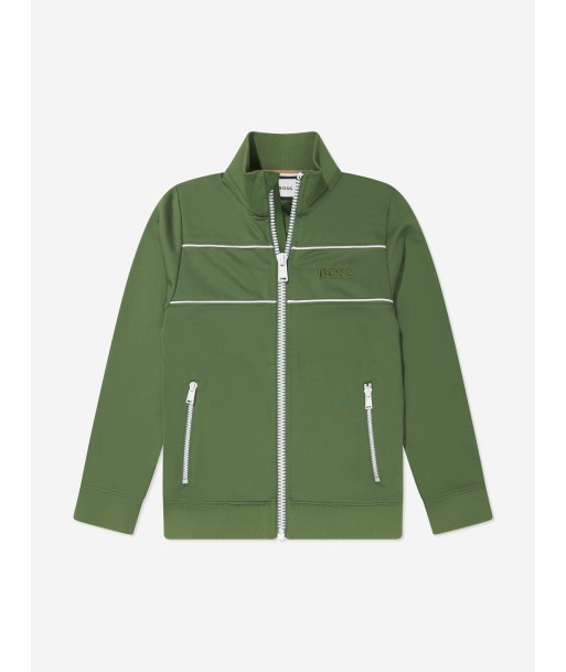 BOSS Boys Zip Up Track Jacket in Green 50% de réduction en Octobre 2024