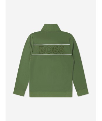 BOSS Boys Zip Up Track Jacket in Green 50% de réduction en Octobre 2024