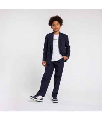 BOSS Boys Striped Suit Jacket in Navy 50-70% off 