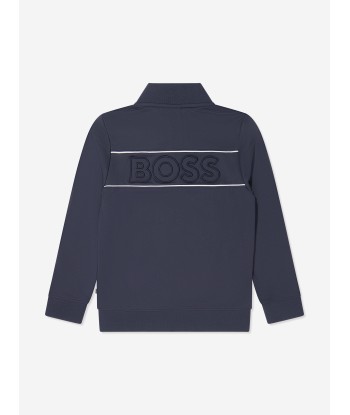 BOSS Boys Zip Up Track Jacket in Navy s'inspire de l'anatomie humaine