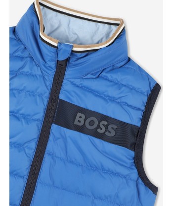 BOSS Boys Reversible Padded Gilet in Blue Comment ça marche