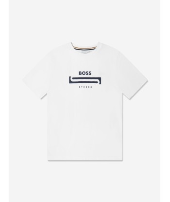 BOSS Boys T-Shirt And Shorts Set in White acheter