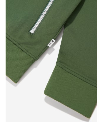 BOSS Boys Zip Up Track Jacket in Green 50% de réduction en Octobre 2024