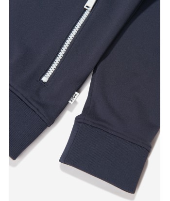 BOSS Boys Zip Up Track Jacket in Navy s'inspire de l'anatomie humaine