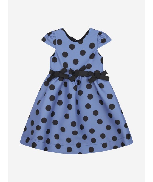 Mama Luma Girls Polka Bow Dress in Blue ou a consommer sur place