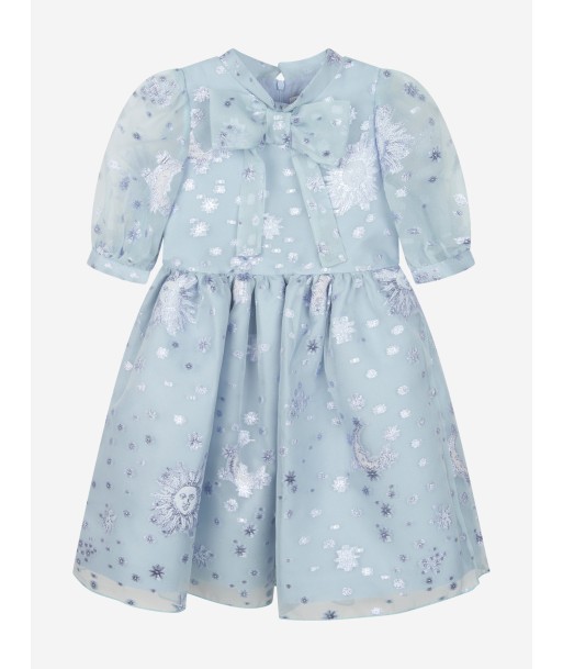 Mama Luma Girls Stars Occasion Dress in Blue la chaussure