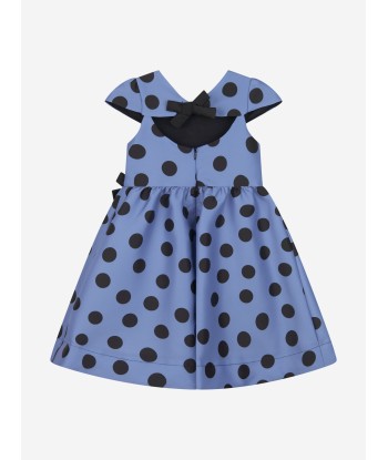 Mama Luma Girls Polka Bow Dress in Blue ou a consommer sur place