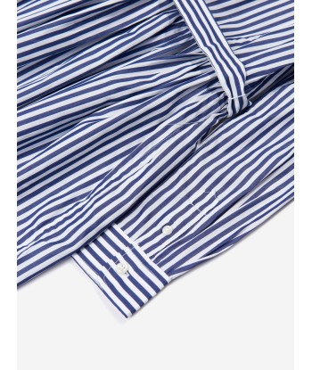 Ralph Lauren Girls Blue Striped Cotton Shirt Dress la chaussure