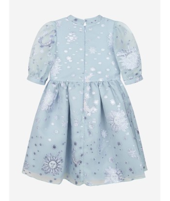 Mama Luma Girls Stars Occasion Dress in Blue la chaussure