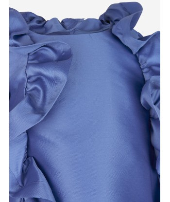 Mama Luma Girls Flared Ruffles Dress in Blue Voir les baskets