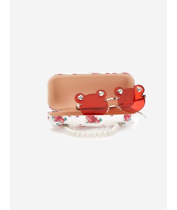 Monnalisa Girls Teddy Bear Sunglasses With Case in Red d'Europe débarque