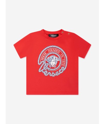 Versace Baby Boys Nautical Medusa T-Shirt in Red est présent 