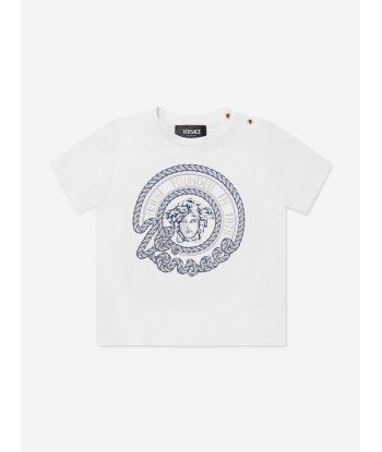 Versace Baby Boys Nautical Medusa T-Shirt in White chez Cornerstreet bien 