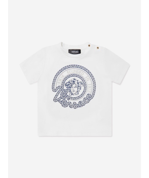 Versace Baby Boys Nautical Medusa T-Shirt in White chez Cornerstreet bien 