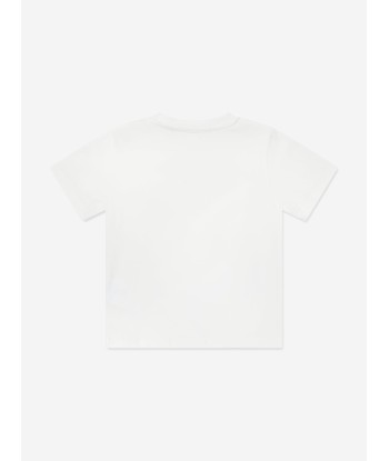 Versace Baby Stemma Logo T-Shirt in White de pas cher