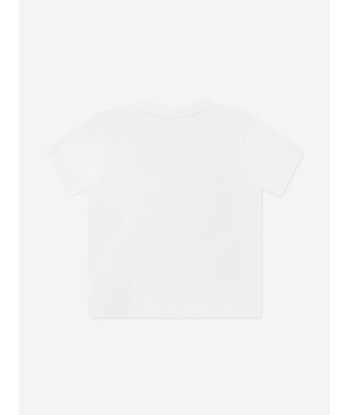 Versace Baby Medusa Greca Print T-Shirt in White Comparez plus de prix