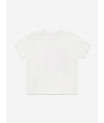 Versace Baby Medusa Greca Print T-Shirt in White livraison et retour toujours gratuits