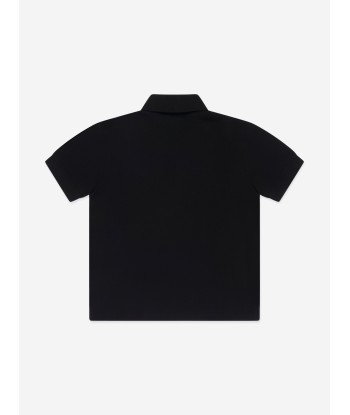 Versace Boys Medusa Logo Polo Shirt in Black de la marque