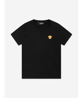 Versace Boys Medusa Logo T-Shirt in Black pas cher 