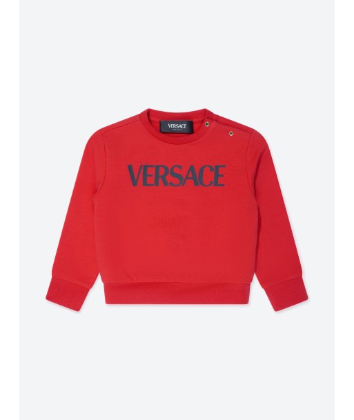 Versace Baby Logo Print Sweatshirt in Red de votre