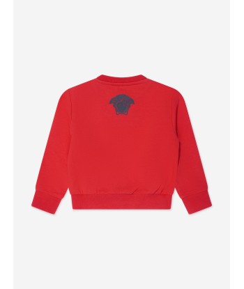 Versace Baby Logo Print Sweatshirt in Red de votre