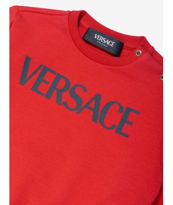 Versace Baby Logo Print Sweatshirt in Red de votre