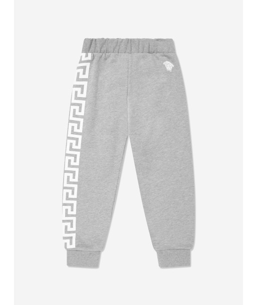 Versace Boys Greca Print Joggers in Grey votre