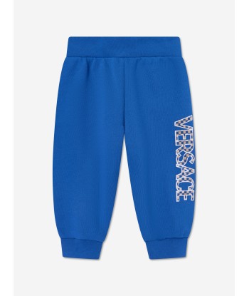 Versace Baby Boys Damier Logo Joggers in Blue de votre