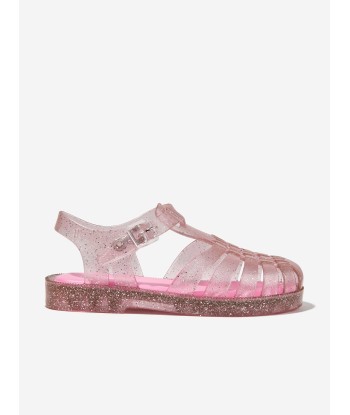 Mini Melissa Girls Possession Shiny Sandals in Pink le des métaux précieux