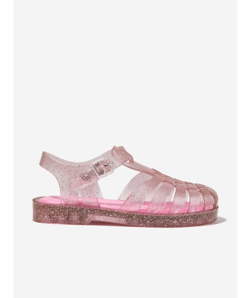 Mini Melissa Girls Possession Shiny Sandals in Pink le des métaux précieux