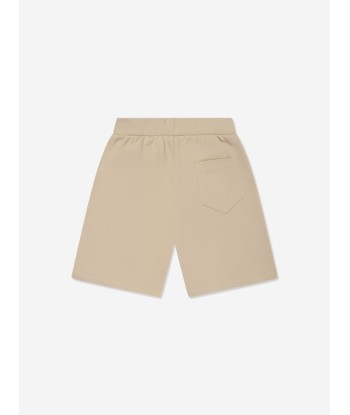 Versace Boys Fleece Logo Shorts in Beige la livraison gratuite