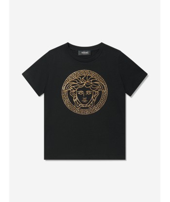 Versace Boys Medusa Logo T-Shirt in Black l'achat 