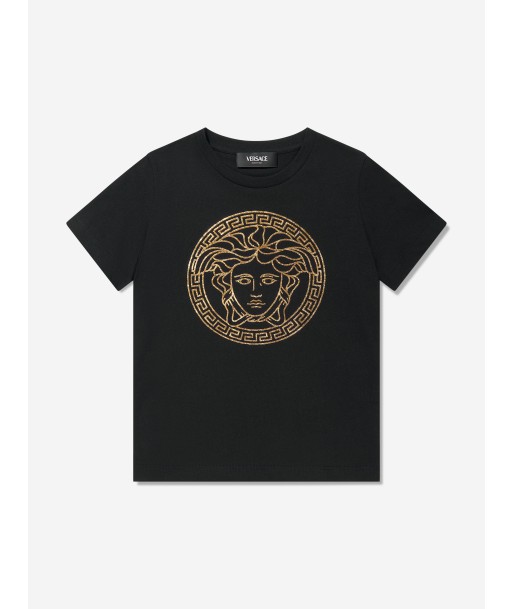 Versace Boys Medusa Logo T-Shirt in Black l'achat 